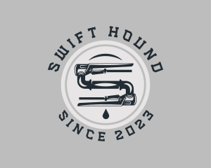 Pipe Wrench Plumbing Maintenance logo design