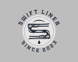 Pipe Wrench Plumbing Maintenance logo design