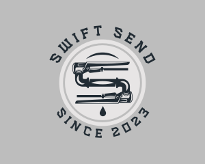 Pipe Wrench Plumbing Maintenance logo design