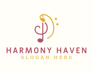 Harmony - Musical Notes Clef logo design