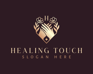 Floral Wellness Hands logo design