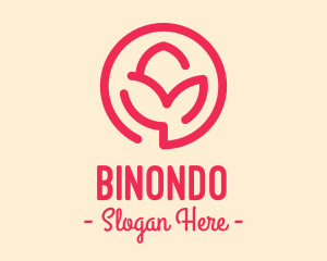 Minimalist Flower Bud logo design