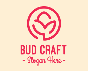 Bud - Minimalist Flower Bud logo design