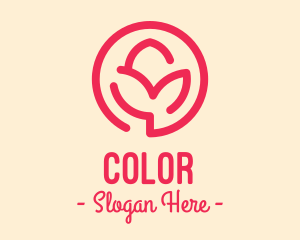 Minimalist Flower Bud logo design