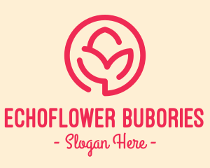 Minimalist Flower Bud logo design