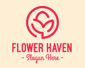 Blossoming - Minimalist Flower Bud logo design