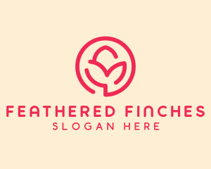 Minimalist Flower Bud logo design