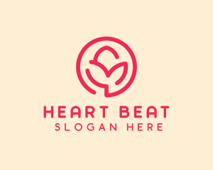 Minimalist Flower Bud logo design