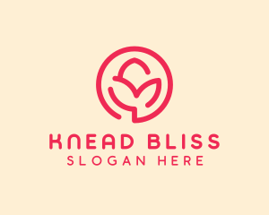 Minimalist Flower Bud logo design