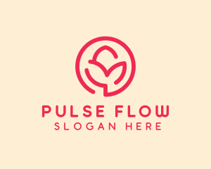 Minimalist Flower Bud logo design