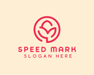 Minimalist Flower Bud logo design