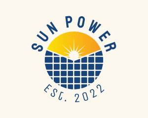 Solar - Solar Panel Renewable Energy logo design