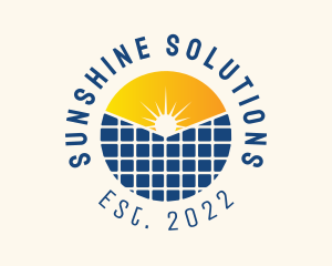 Sunlight - Solar Panel Renewable Energy logo design
