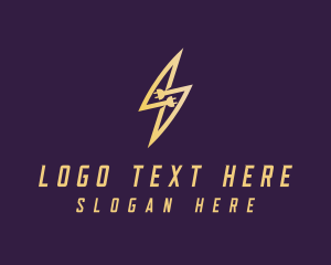 Thunder - Lightning Plug Electric logo design