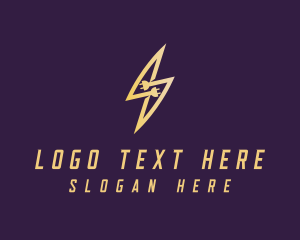 Lightning Plug Electric Logo