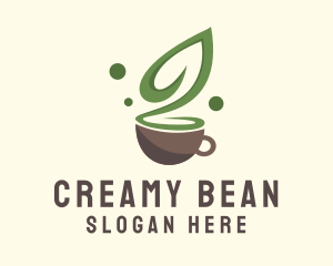 Latte - Green Tea Leaf logo design