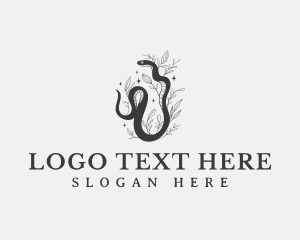 Boho - Boho Snake Leaves logo design