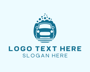 Blue - Car Bubble Wash logo design
