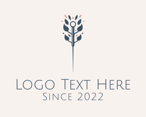 Herbal - Organic Acupuncture Flower logo design