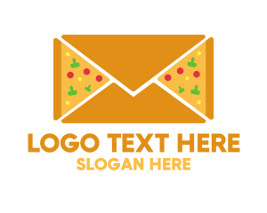 Slice - Pizza Mail Envelope logo design