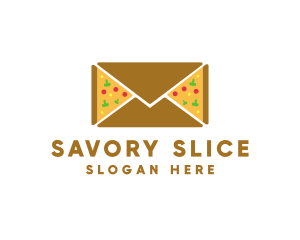 Pizza Mail Envelope logo design