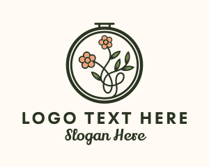 Embroidery - Daisy Plant Embroidery logo design