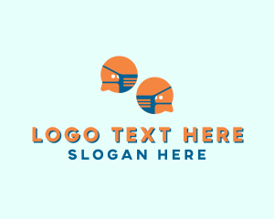 Chat - Social Distancing Messenger logo design