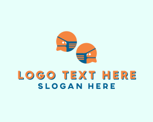 People - Social Distancing Messenger logo design