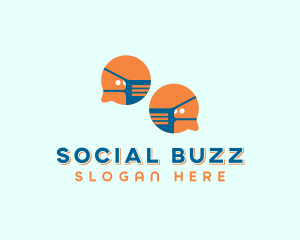 Social Distancing Messenger logo design