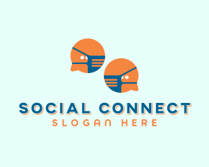 Social Distancing Messenger logo design