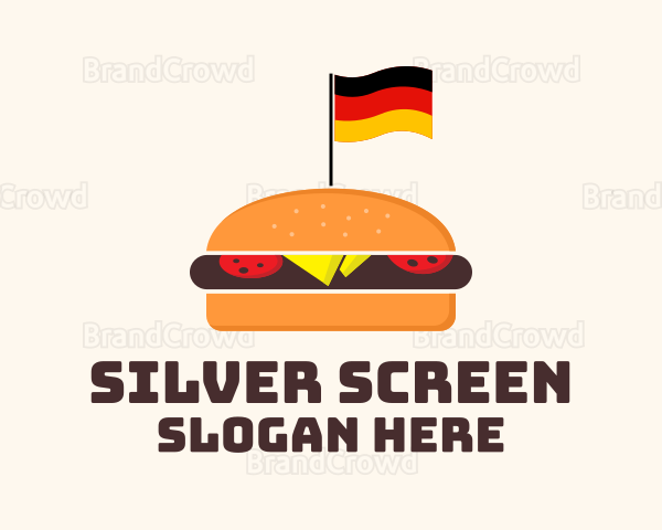 German Burger Sandwich Logo