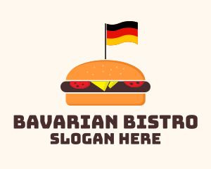 German - German Burger Sandwich logo design