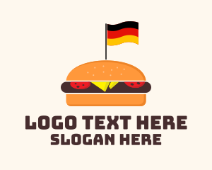 Cheeseburger - German Burger Sandwich logo design