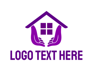 Hand - Purple Housekeeping Service logo design