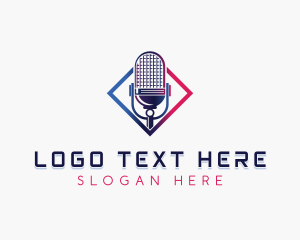 Broadcast - Radio Broadcaster Studio logo design