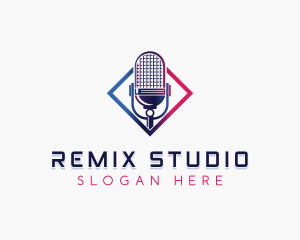 Radio Broadcaster Studio logo design