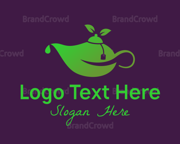 Green Tea Pot Logo