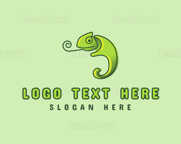 Lizard Chameleon Pet Logo