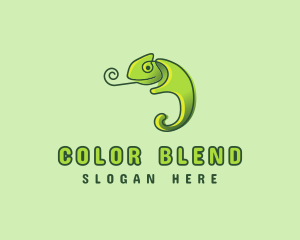 Chameleon - Lizard Chameleon Pet logo design