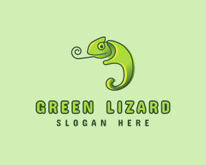 Lizard Chameleon Pet  logo design