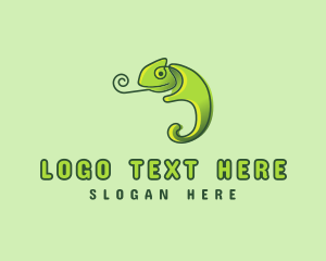 Kindagarten - Lizard Chameleon Pet logo design