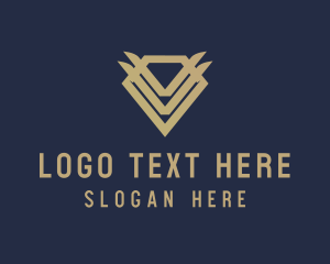 Precious Stone - Elegant Modern Diamond Gem logo design