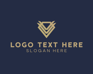 Investment - Elegant Modern Diamond Gem logo design