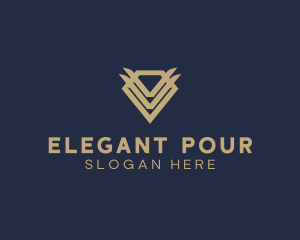 Elegant Modern Diamond Gem logo design