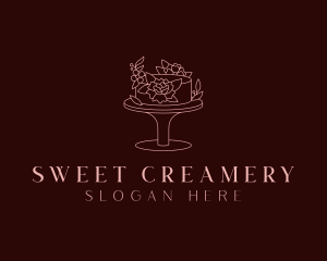 Floral Cake Bakery logo design