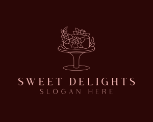 Floral Cake Bakery logo design