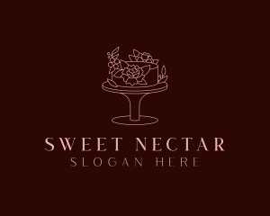 Floral Cake Bakery logo design