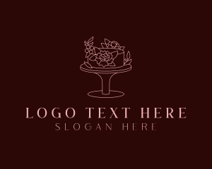 Floral Cake Bakery Logo