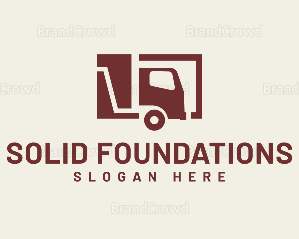 Minimal Transport Truck Logo