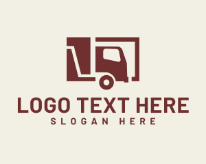 Automobile - Minimal Transport Truck logo design